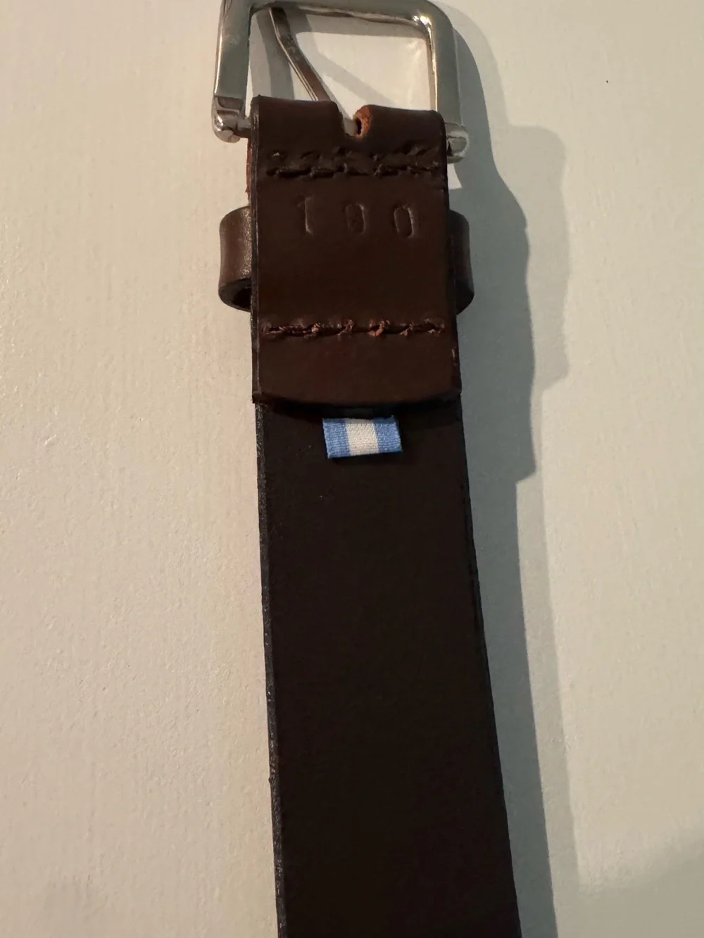 Argentina Polo Club Handwoven Leather Belt Pink & Turquoise Geometric Pattern